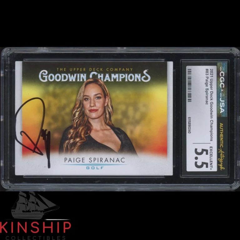 Paige Spiranac signed 2021 Upper Deck Goodwin Card JSA CGC Slab Golf Auto C6040