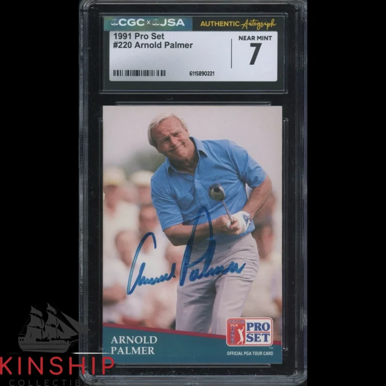 Arnold Palmer signed 1991 Pro Set Card #220 JSA CGC Slab Masters Golf Auto C6038