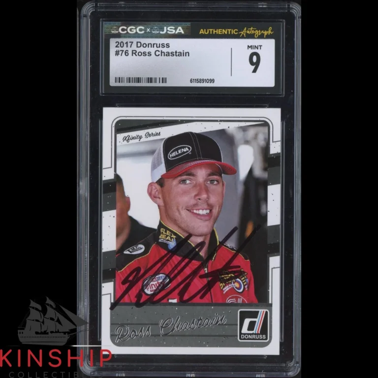 Ross Chastain signed 2017 Donruss Trading Card JSA CGC Slabbed NASCAR Auto C5962