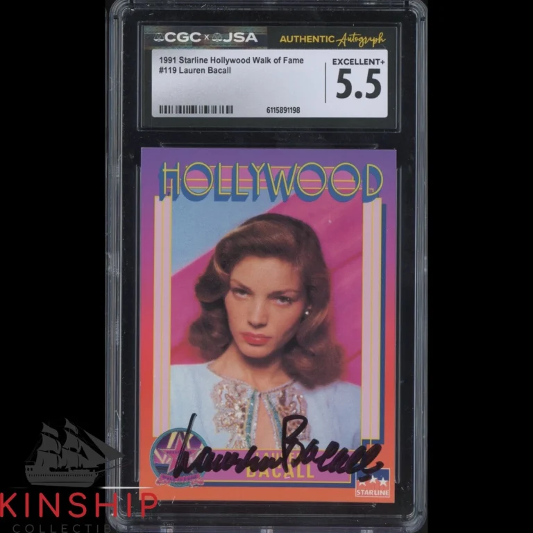 Lauren Bacall signed 1991 Starline Hollywood Card JSA CGC Slab Auto C5956