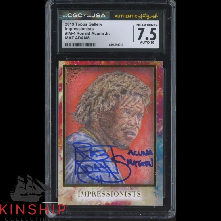 Maz Adams signed 2019 Topps Gallery Impressionist Card JSA CGC Slab Artist C5878