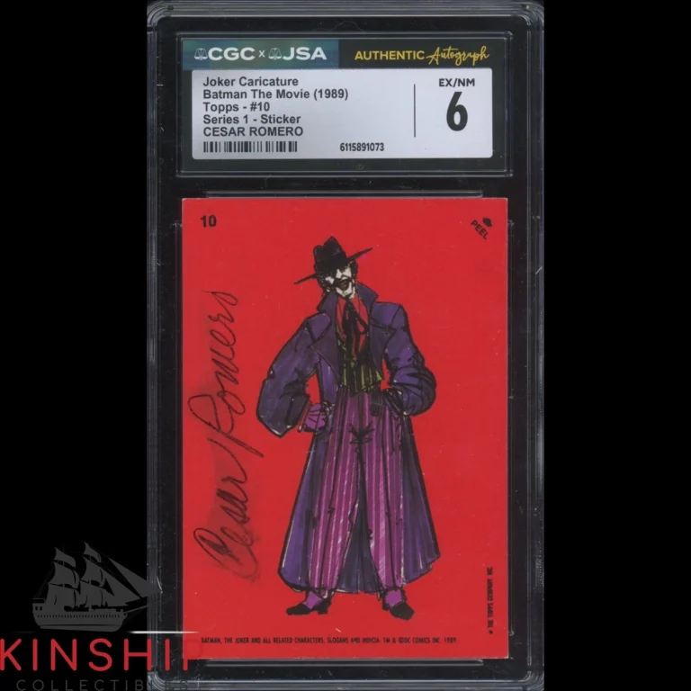 Cesar Romero signed 1989 Topps Joker Sticker Card JSA CGC Slab Batman Auto C5957