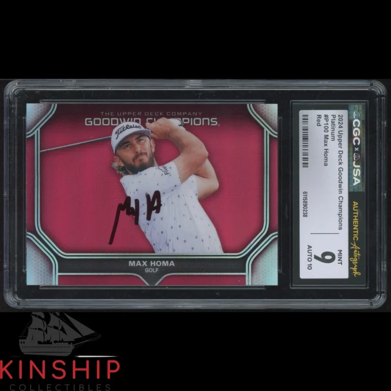 Max Homa signed 2024 Upper Deck Goodwin Card JSA CGC Slab Golf Auto 10 C6043