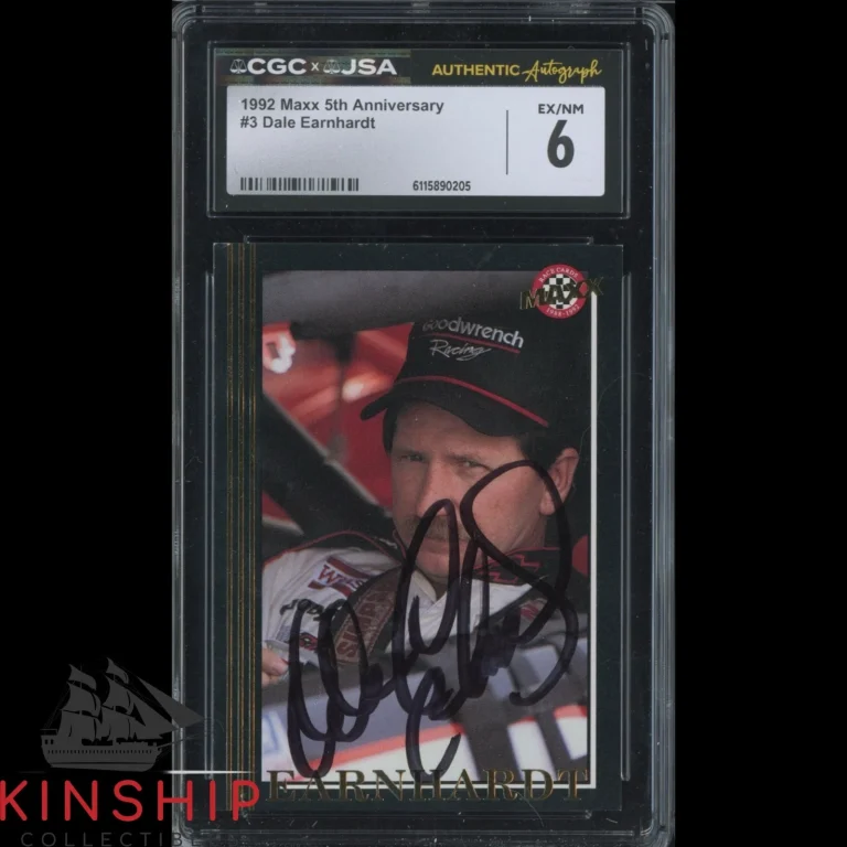 Dale Earnhardt Sr signed 1992 Maxx Trading Card JSA CGC Slab NASCAR Auto C6015
