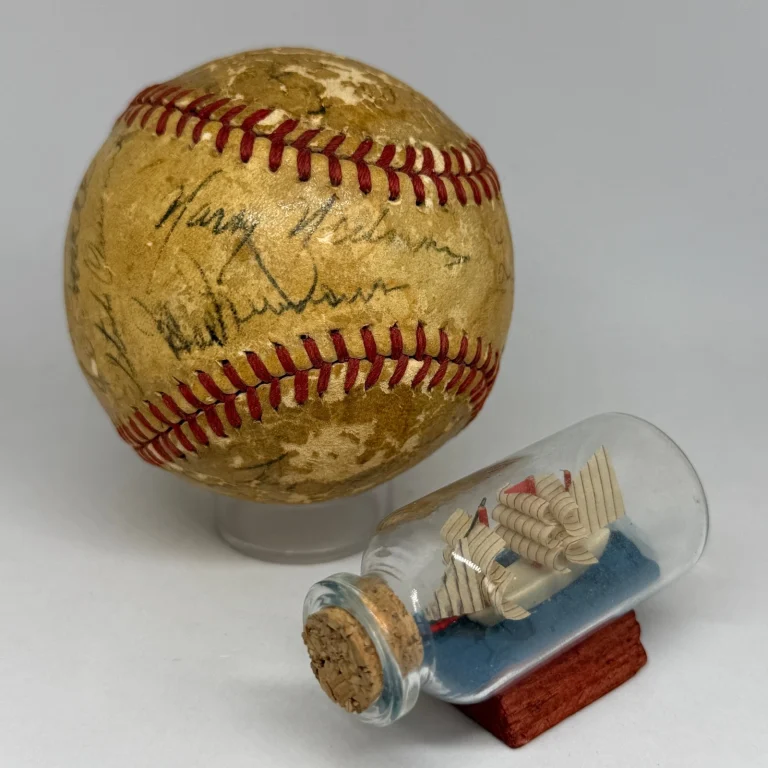 Harry Heilman signed 1945 WSC Tigers Baseball JSA COA World Series HOF A4359