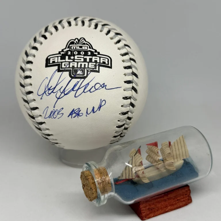 Garret Anderson signed 2003 All Star Game Logo Baseball JSA Inscribed MVP A4364
