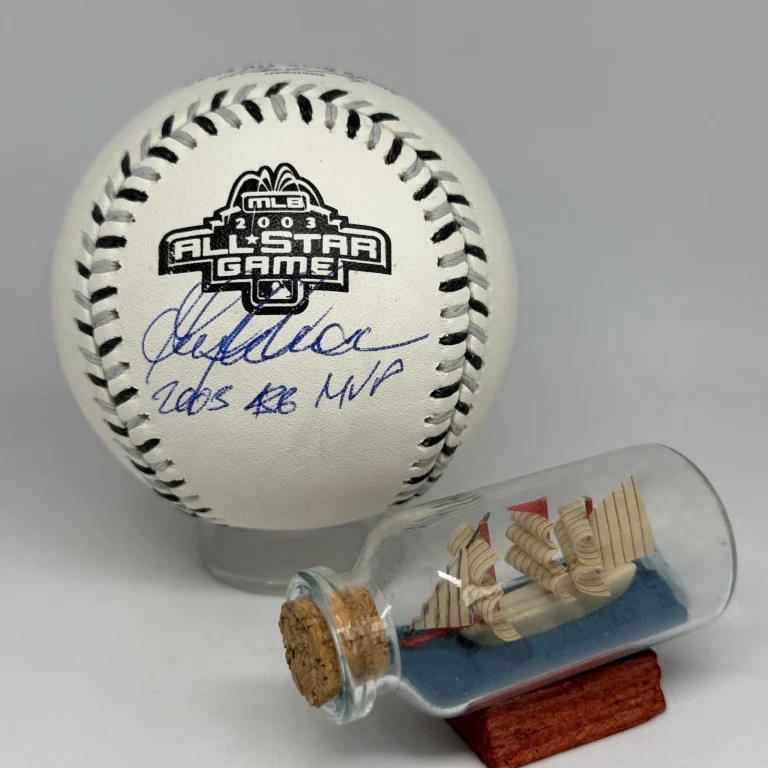 Garret Anderson signed 2003 All Star Game Logo Baseball JSA Inscribed MVP A4366