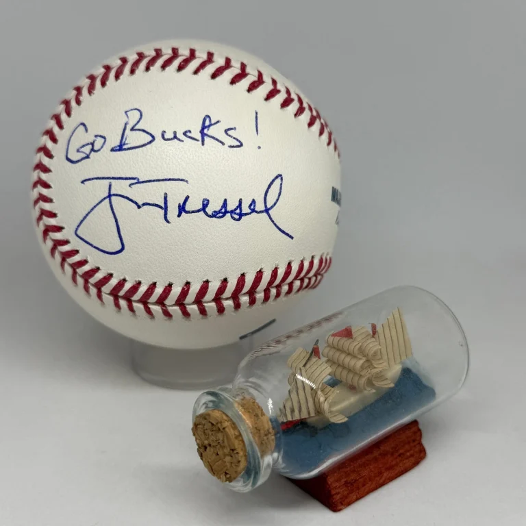 Jim Tressel signed Rawlings OML Baseball JSA COA Ohio State Football Auto A4356