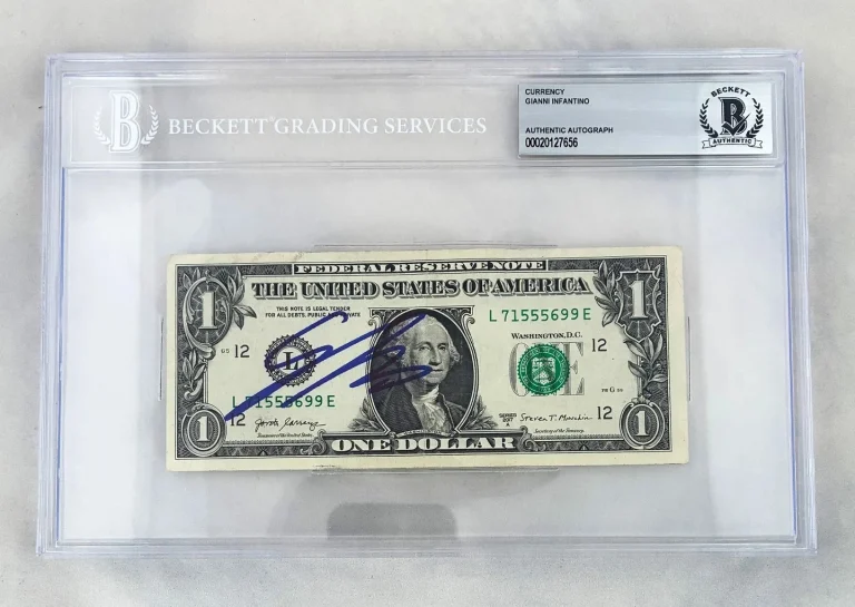 Gianni Infantino Signed $1 Bill US Currency FIFA Beckett BAS COA
