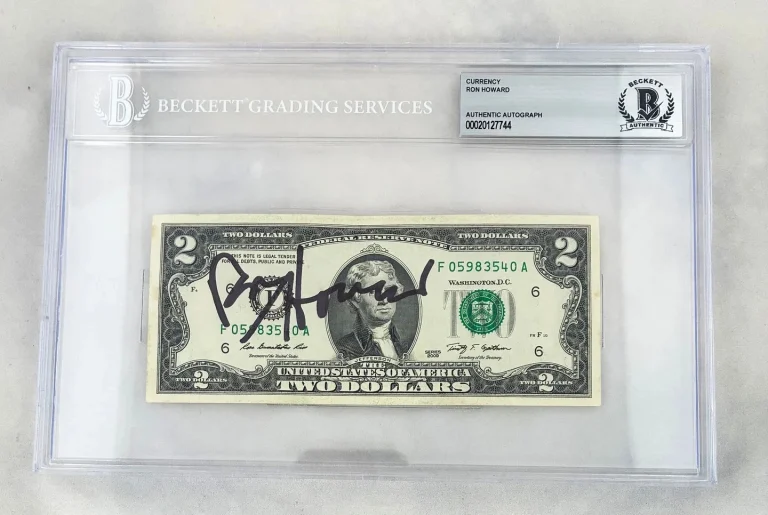 Ron Howard Signed $2 Bill US Currency Beckett BAS 1 COA