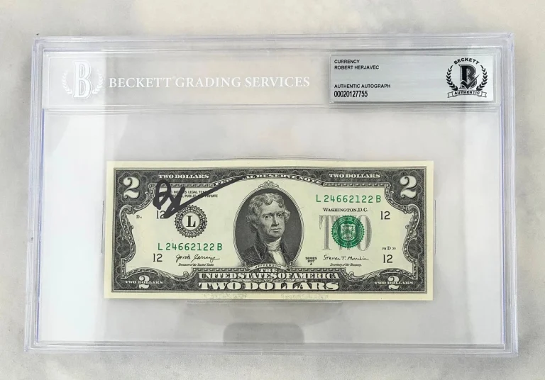 Robert Herjavec Signed $2 Bill US Currency Shark Tank Billionaire Beckett BAS...