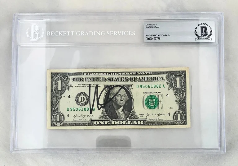 Mark Cuban Signed $1 Bill US Currency Shark Tank Billionaire Beckett BAS 1 COA
