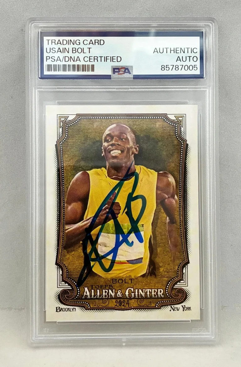 Usain Bolt Signed Card 2024 Allen & Ginter #208 PSA/DNA COA