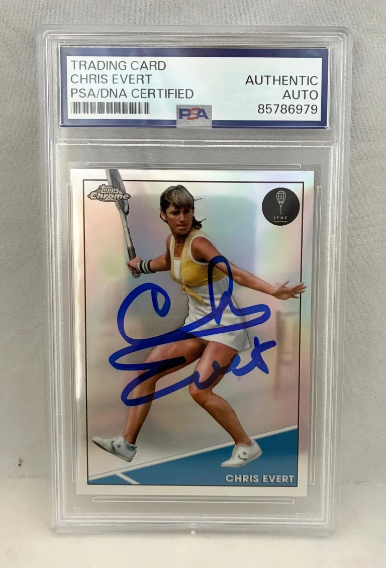 Chris Evert Signed Card 2021 Topps Chrome #99 PSA/DNA COA