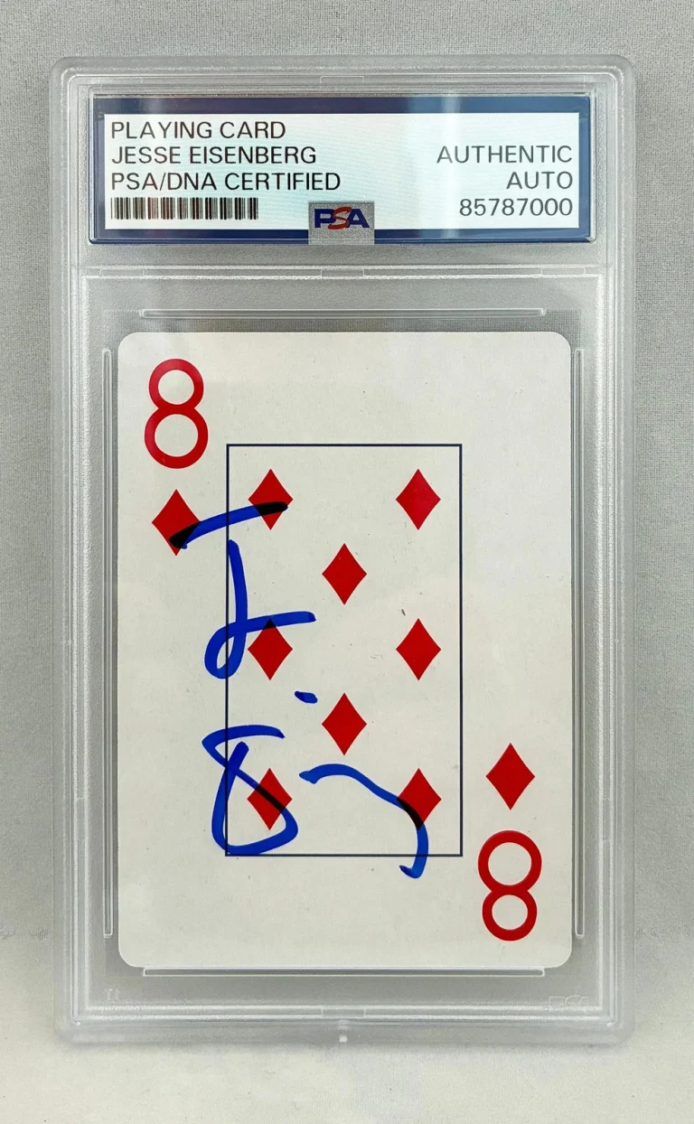 Jesse Eisenberg Signed Playing Card Now You See Me PSA/DNA 4 COA