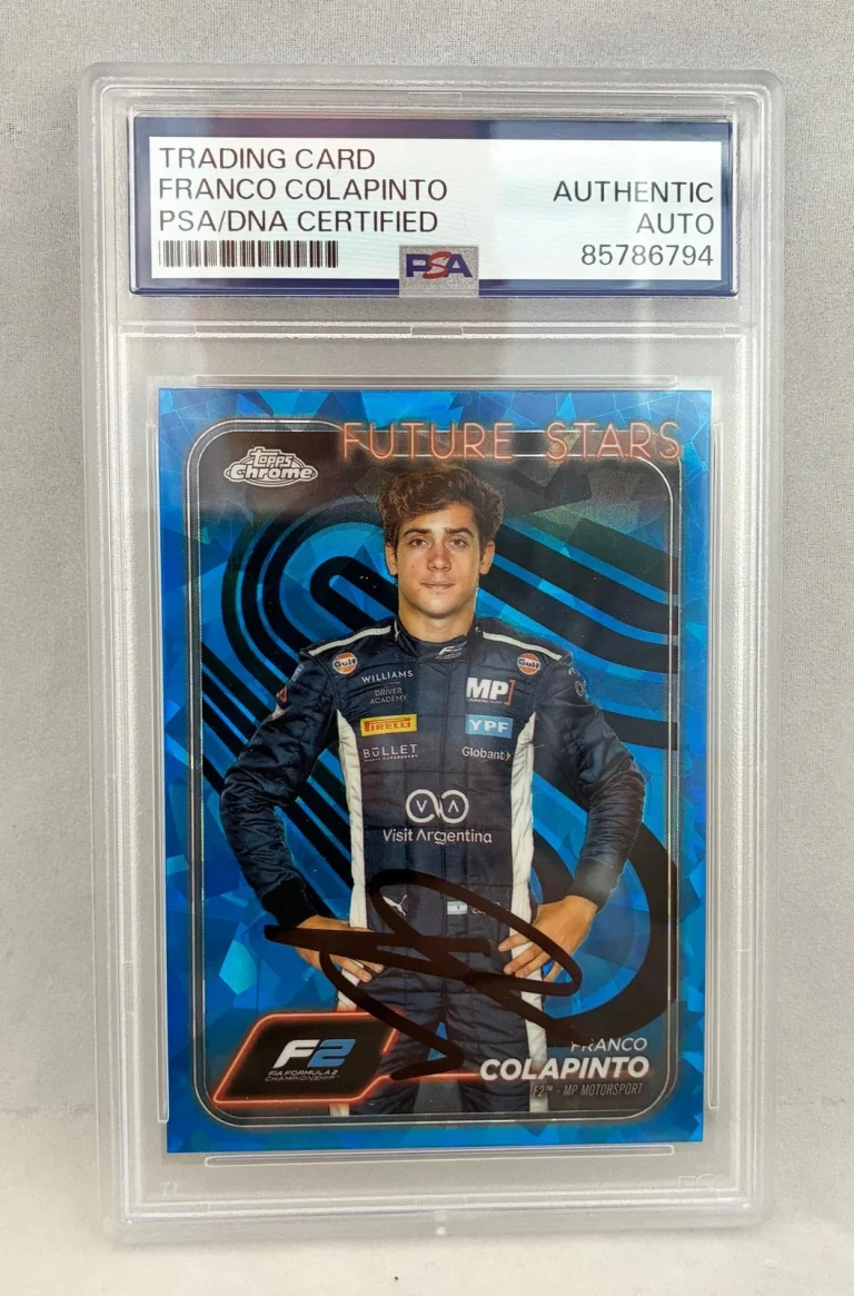 Franco Colapinto Signed Rookie Card 2024 Topps Chrome Sapphire #24 F2 PSA/DNA...
