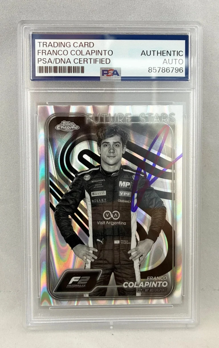 Franco Colapinto Signed Rookie Card 2024 Topps Chrome Raywave Refractor #24 F...