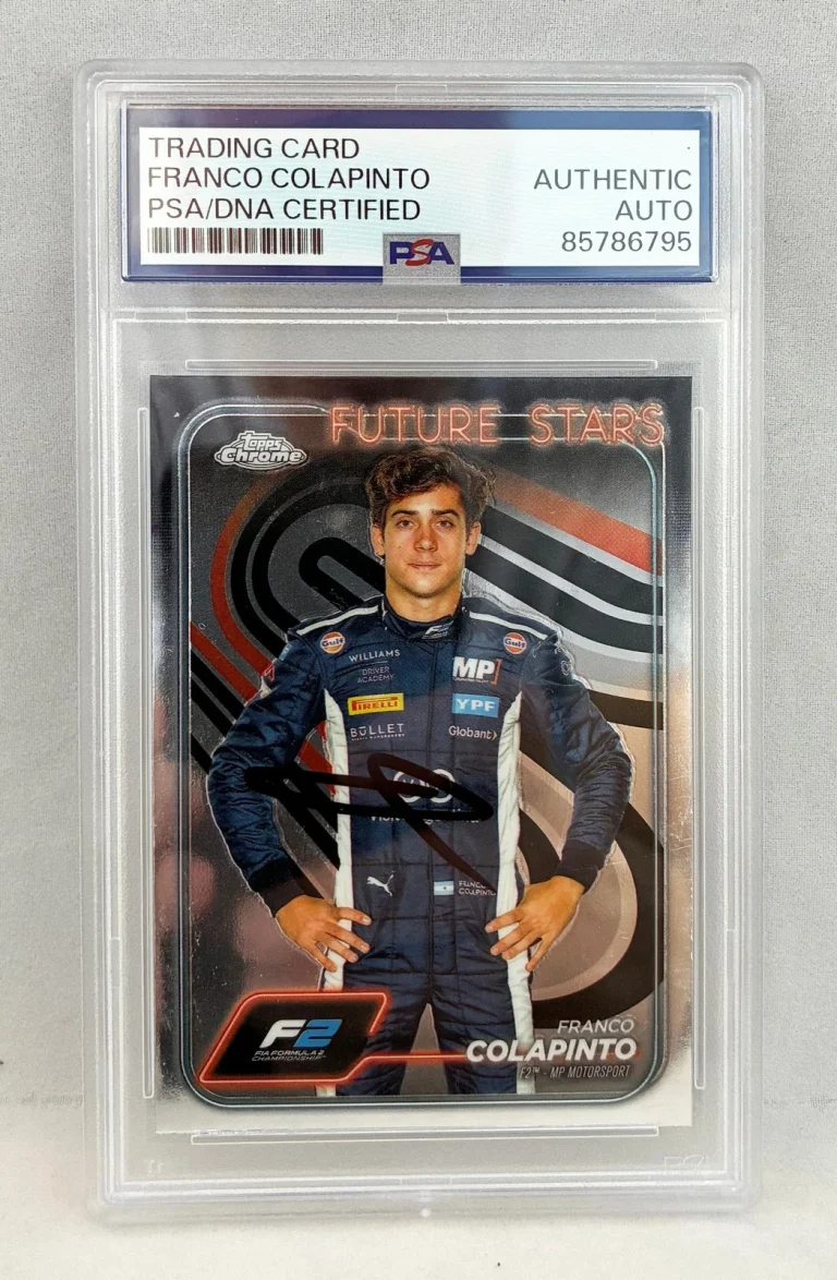 Franco Colapinto Signed Rookie Card 2024 Topps Chrome #24 F2 PSA/DNA COA