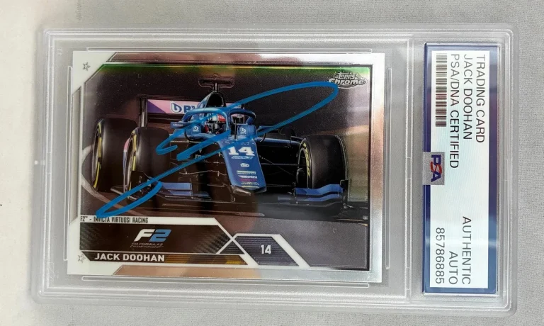 Jack Doohan Signed Rookie Card 2023 Topps Chrome #124 F2 PSA/DNA 1 COA