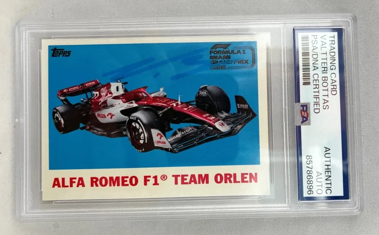 Valtteri Bottas Signed Card 2022 Topps Miami GP F1 PSA/DNA 1 COA