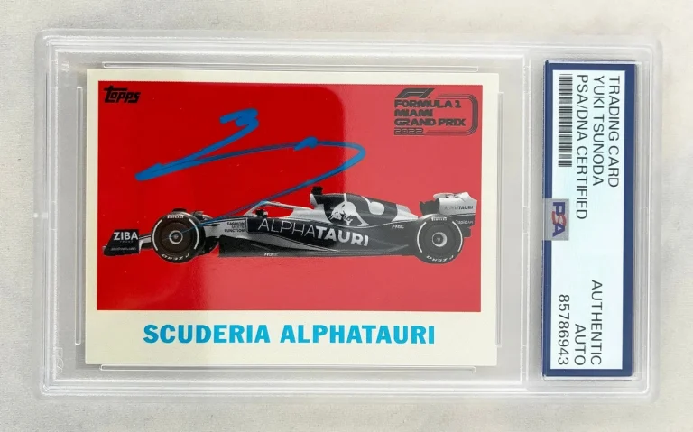 Yuki Tsunoda Signed Card 2022 Topps Miami GP F1 PSA/DNA 1 COA