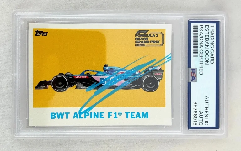 Esteban Ocon Signed Card 2022 Topps Miami GP F1 PSA/DNA COA