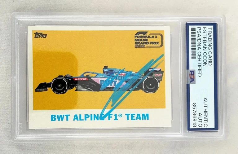 Esteban Ocon Signed Card 2022 Topps Miami GP F1 PSA/DNA 5 COA