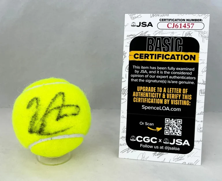 Jakub Mensik Signed Tennis Ball JSA COA