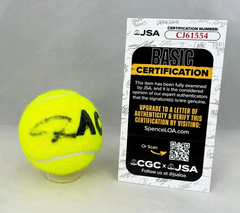 Jannik Sinner Signed Tennis Ball Australian Open JSA 3 COA