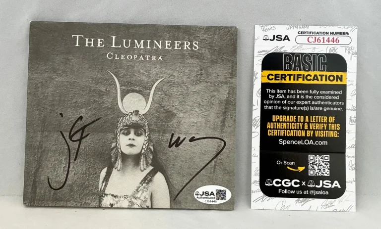 The Lumineers Wesley Schultz and Jeremiah Fraites Signed CD Cover Cleopatra J...