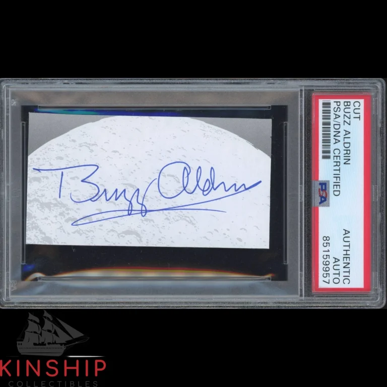 Buzz Aldrin signed Cut PSA DNA Slabbed Auto Apollo 11 Space Astronaut Bold C6070