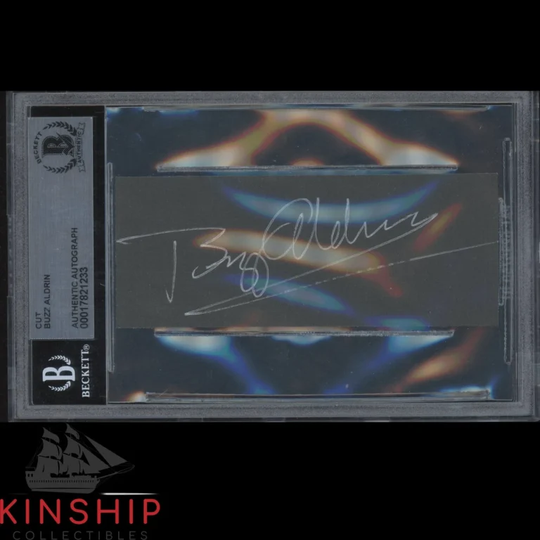 Buzz Aldrin signed Cut BAS Beckett Slab Auto Apollo 11 Space Astronaut C6071