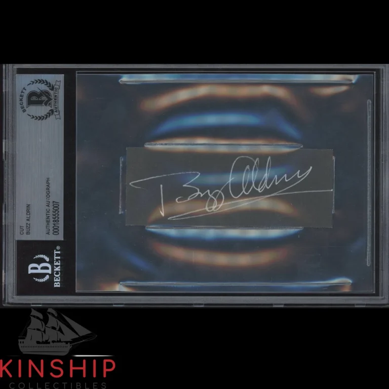 Buzz Aldrin signed Cut BAS Beckett Slab Auto Apollo 11 Space Astronaut C6073