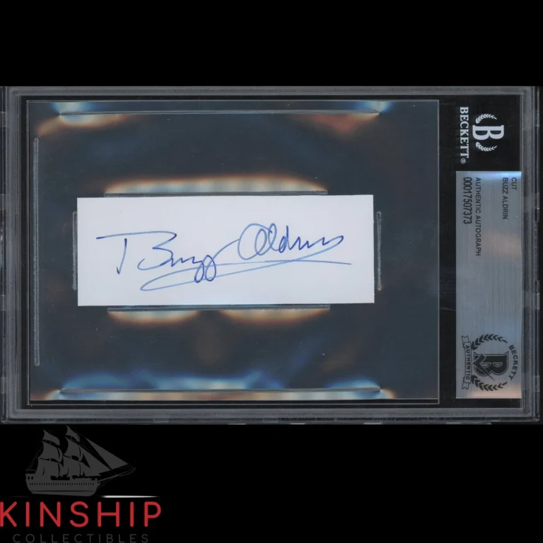 Buzz Aldrin signed Cut BAS Beckett Slab Auto Apollo 11 Space Astronaut C6075