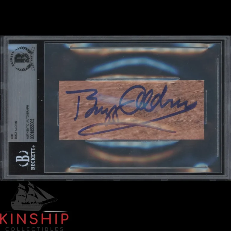 Buzz Aldrin signed Cut BAS Beckett Slab Auto Apollo 11 Space Astronaut C6074