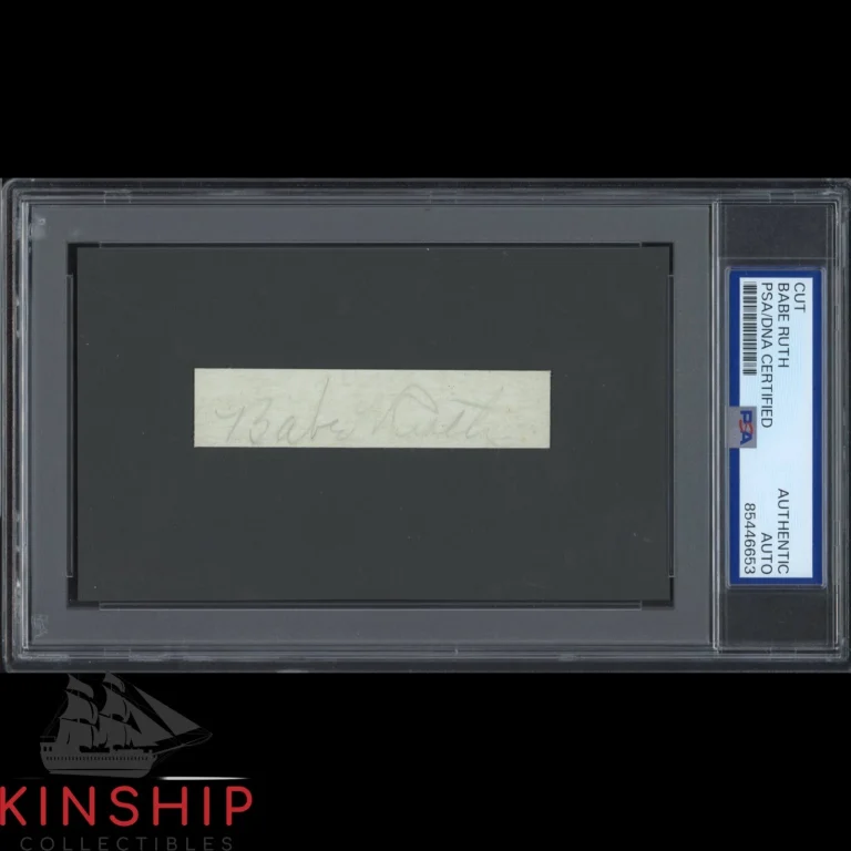 Babe Ruth signed Cut PSA DNA Slab JSA LOA Yankees HOF Baseball Auto C