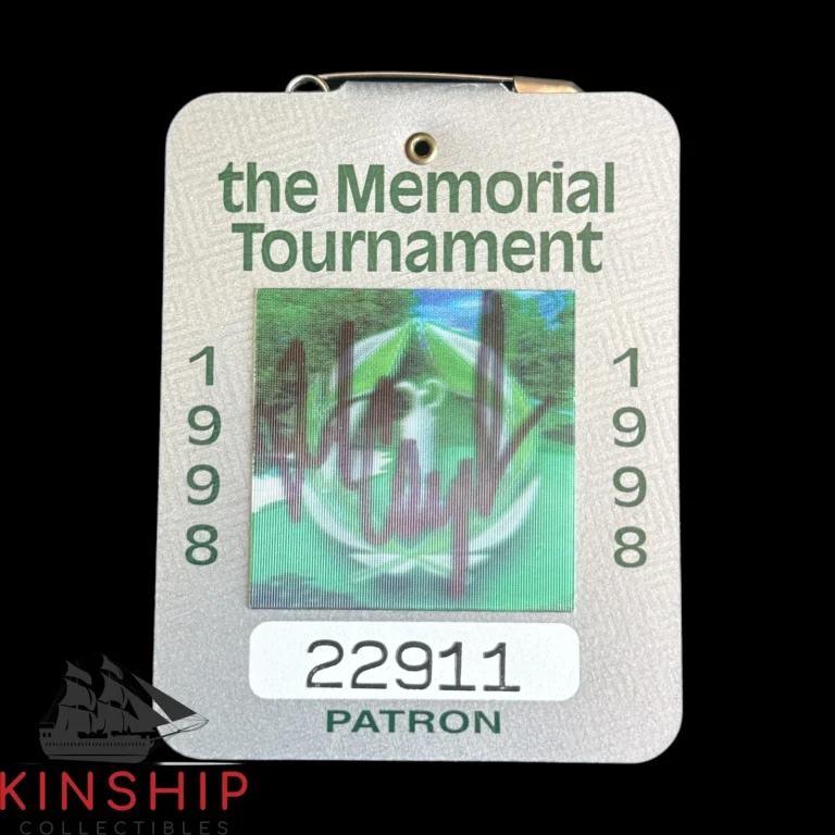 Fred Couples signed 1998 Memorial Tournament Badge JSA COA Golf Auto Z2582