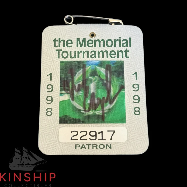 Fred Couples signed 1998 Memorial Tournament Badge JSA COA Golf Auto Z2583
