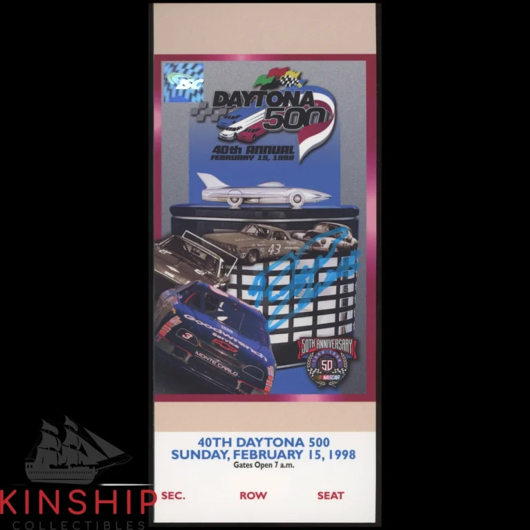 Richard Childress signed 1998 Daytona 500 Ticket JSA COA Dale Sr NASCAR Z2567