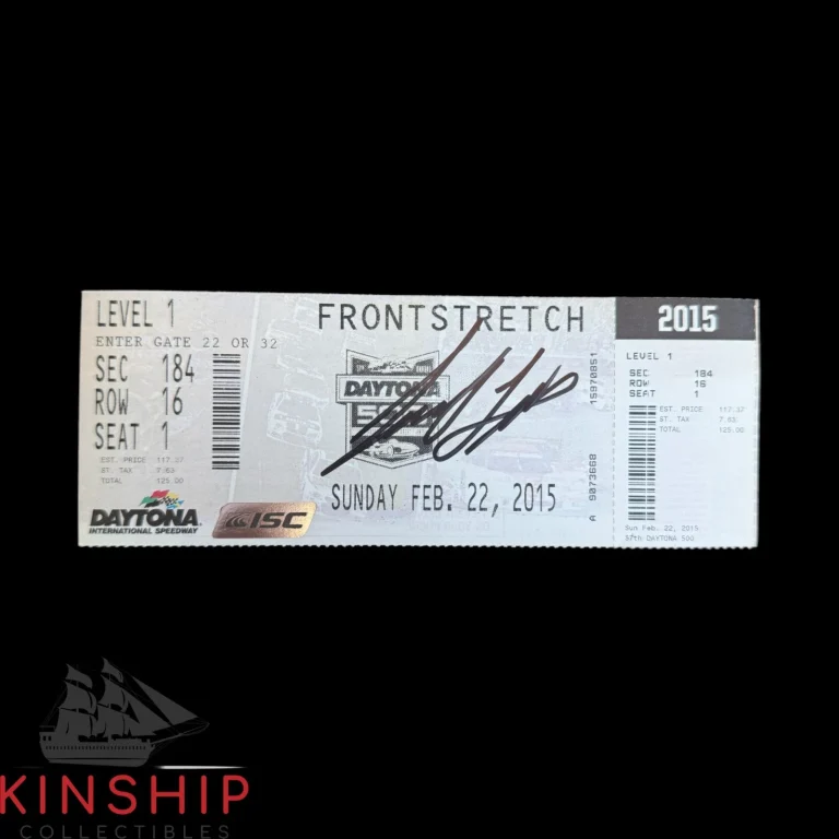 Joey Logano signed 2015 Daytona 500 Ticket JSA COA Rare NASCAR Auto Bold Z2572