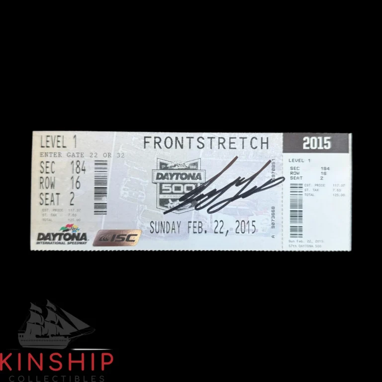 Joey Logano signed 2015 Daytona 500 Ticket JSA COA Rare NASCAR Auto Bold Z2573