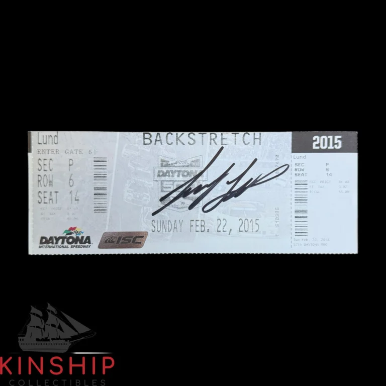 Joey Logano signed 2015 Daytona 500 Ticket JSA COA Rare NASCAR Auto Bold Z2571