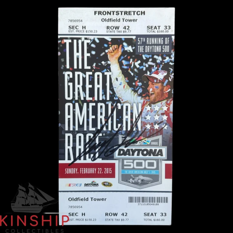 Joey Logano signed 2015 Daytona 500 Ticket JSA COA Rare NASCAR Auto Bold Z2576