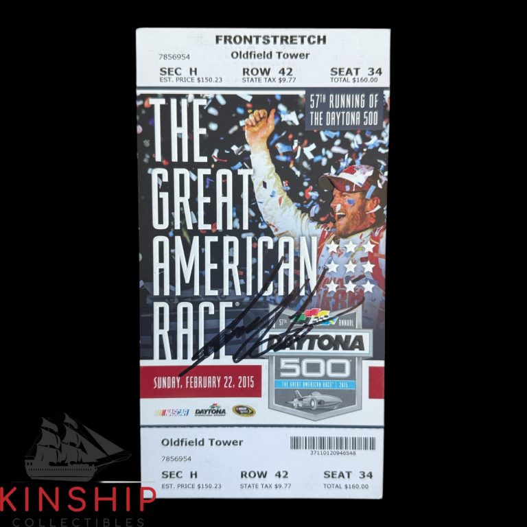 Joey Logano signed 2015 Daytona 500 Ticket JSA COA Rare NASCAR Auto Bold Z2577