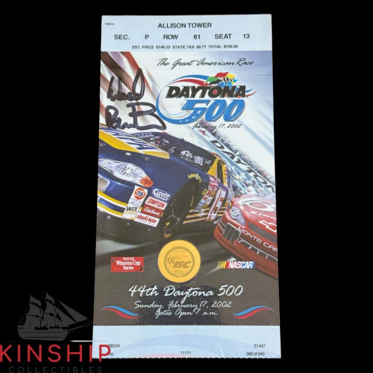 Ward Burton signed 2002 Daytona 500 Ticket JSA COA Rare NASCAR Auto Z2561