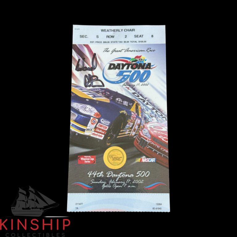 Ward Burton signed 2002 Daytona 500 Ticket JSA COA Rare NASCAR Auto Z2562
