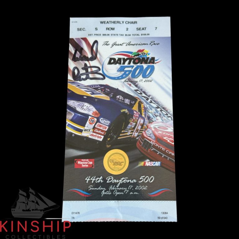 Ward Burton signed 2002 Daytona 500 Ticket JSA COA Rare NASCAR Auto Z2563