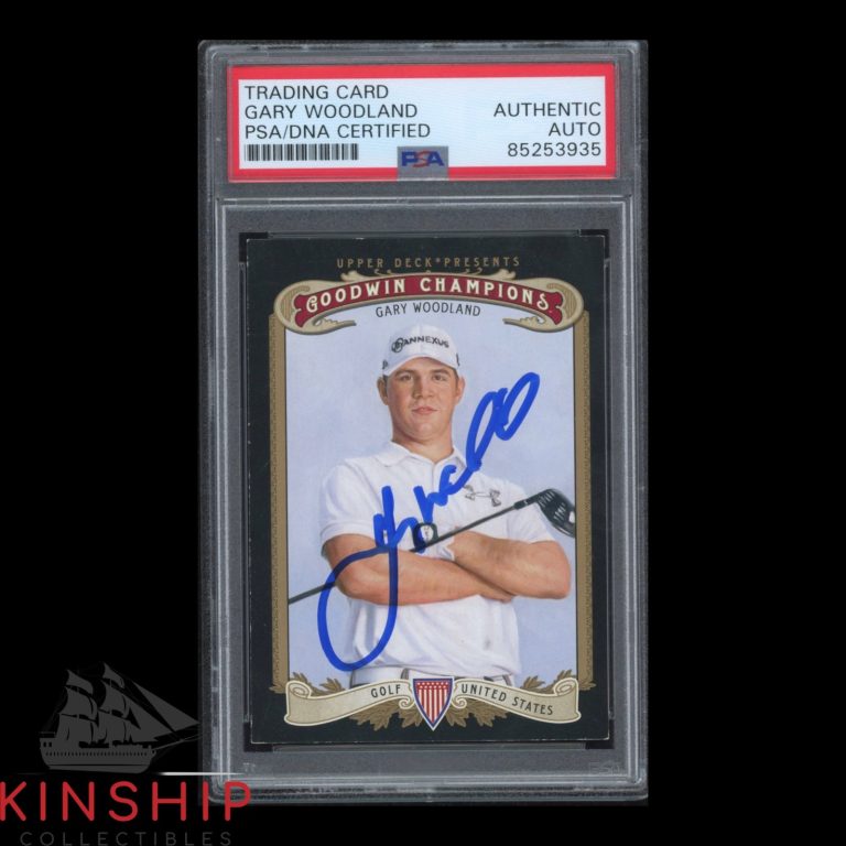 Gary Woodland signed 2012 Goodwin Champion Card PSA DNA Slab Golf PGA Auto C6076