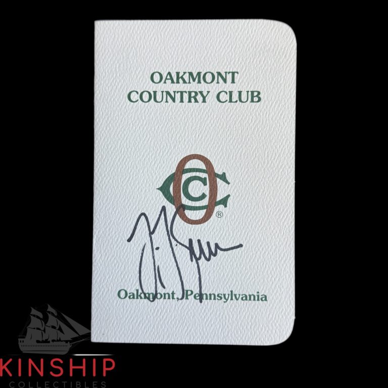 JJ Spaun signed Oakmont Scorecard JSA COA US Open Golf Auto Z2592