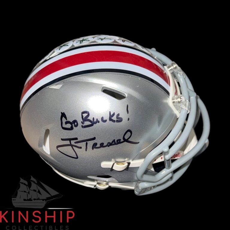 Jim Tressel signed Ohio State Mini Helmet JSA COA Inscribed Auto Rare F109